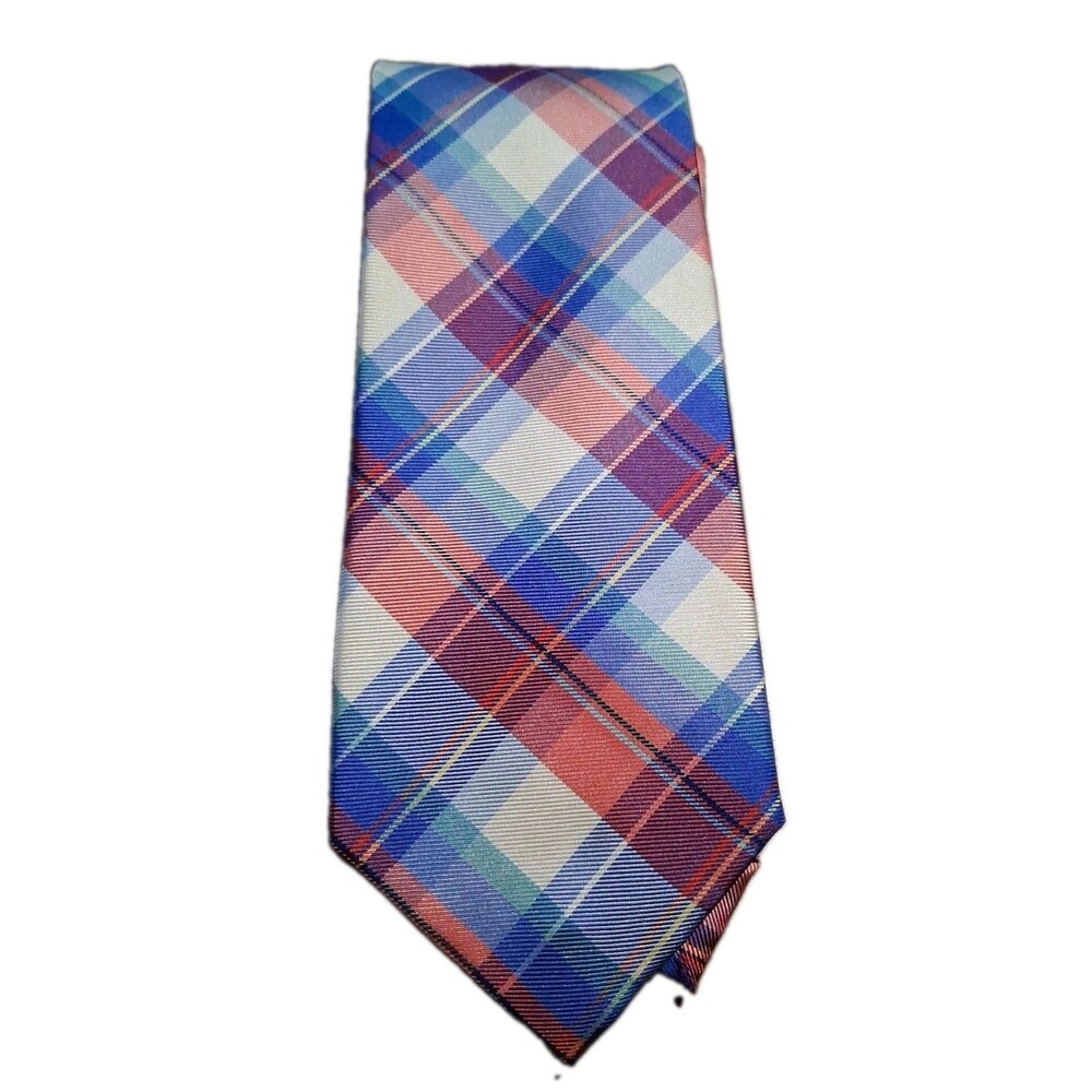Tommy Hilfiger Men's Buffalo Check Tartan Silk Tie - Classic Size and Fit